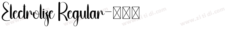 Electrolize Regular字体转换